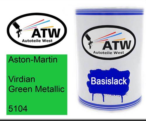 Aston-Martin, Virdian Green Metallic, 5104: 500ml Lackdose, von ATW Autoteile West.